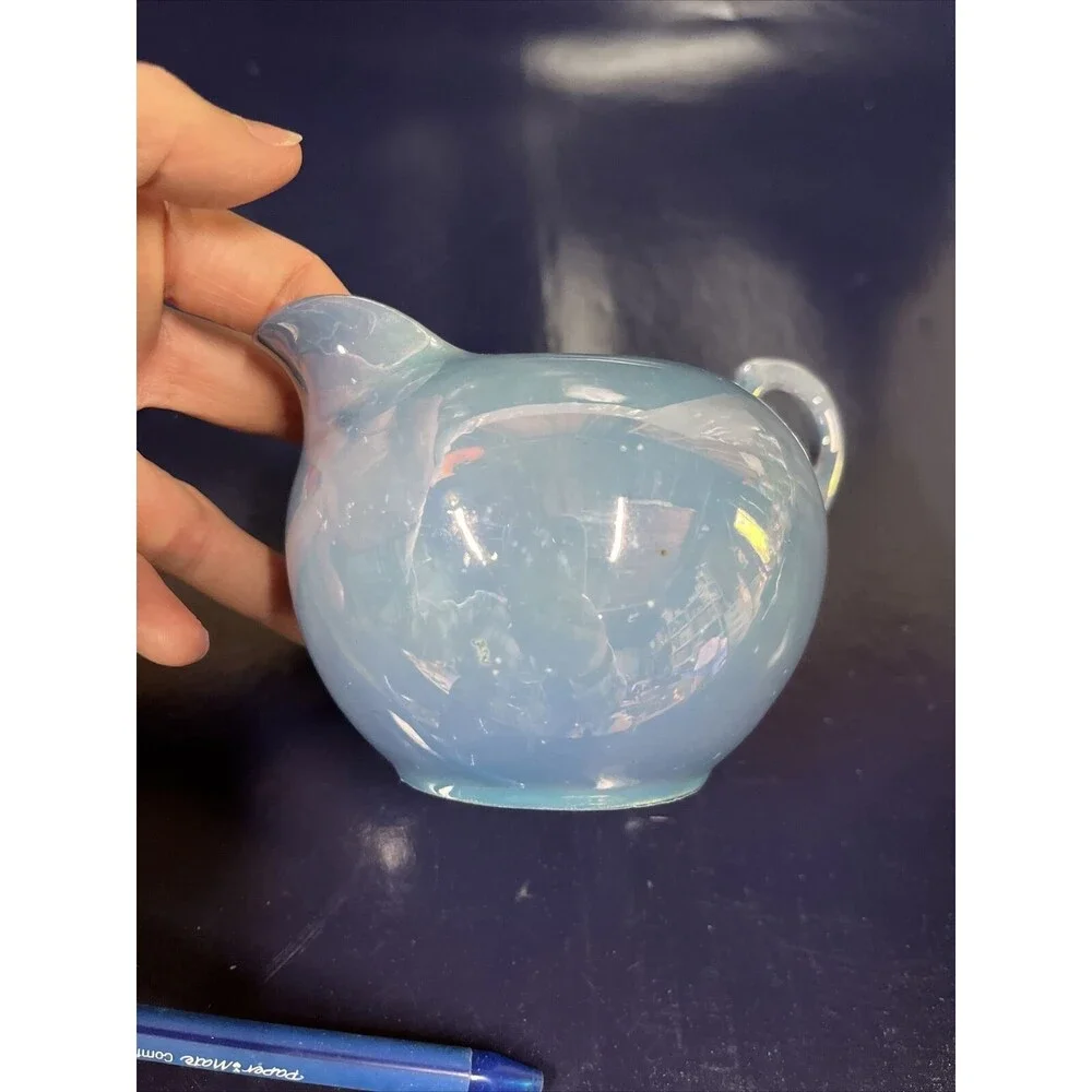 Vintage Blue Lusterware Creamer Pitcher  Made in Japan‎ - D9